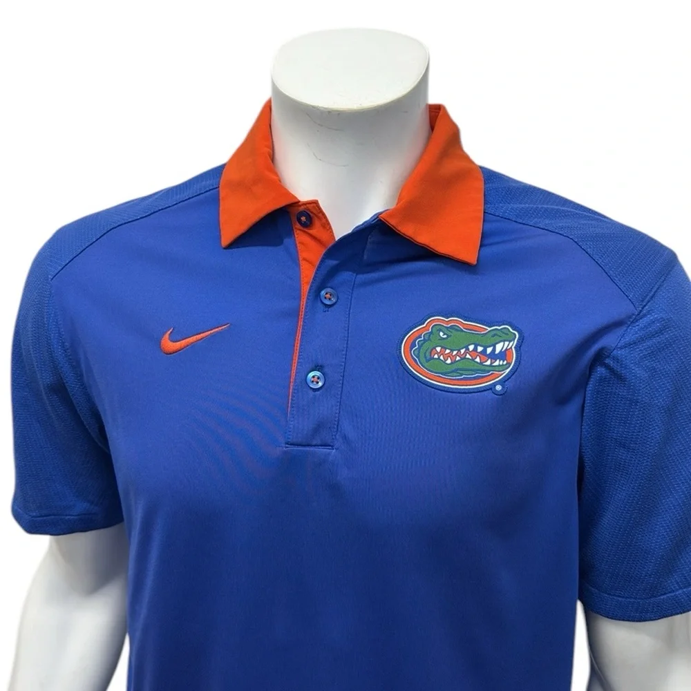 Nike Dri Fit University of Florida Gators Sideline New Wave Golf Polo Shirt MD